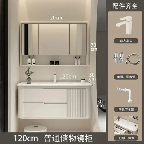 Modern Furniture Jewelry Bathroom Cabinet Storage Organizer Simple Shelves Space Saving Multipurpose Washbasin Makeup Vanity
