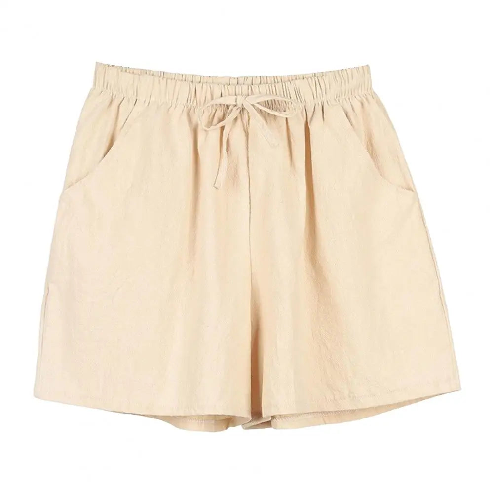 Summer Women Shorts Elastic High Waist Loose Drawstring Sport Jogging Homewear Short Pants Pajama Shorts