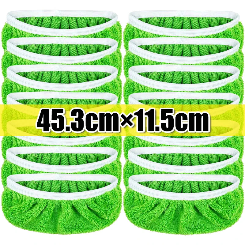 Replacement Washable Rag Towel Sweeper Wet & Dry Cleaning Cloths Reusable Microfiber Mop Pads Green Furniture Flooring Mop Head