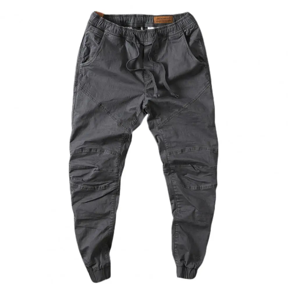 Popular Men Cargo Pants Spring Pure Color Slim Pants Skinny Sporty Men Pants for Party