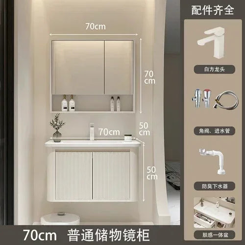 Modern Furniture Jewelry Bathroom Cabinet Storage Organizer Simple Shelves Space Saving Multipurpose Washbasin Makeup Vanity