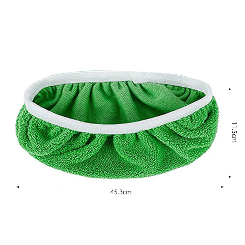 Mop Cleaning Pad Mop Cloth Cover Thickened Elastic Band Flat Coral Fleece Microfiber Chenille Replacement Rotary for Bathroom