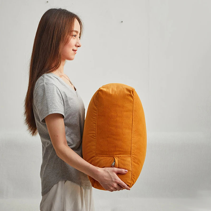 Soft Fleece Pillowcase Sofa Back Cushion Cover Fabric Nordic HomeLiving Room Decorate Rectangular Lumbar Pillow Case Unstuffed