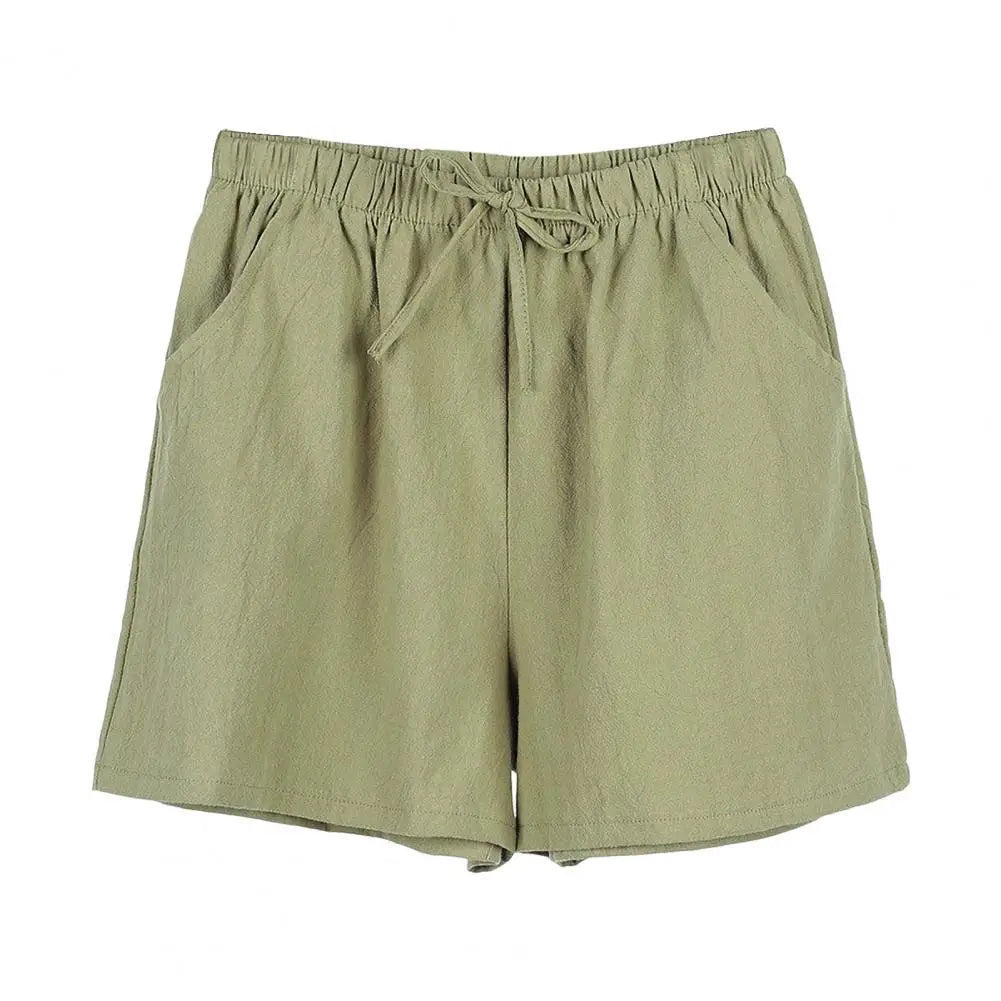 Summer Women Shorts Elastic High Waist Loose Drawstring Sport Jogging Homewear Short Pants Pajama Shorts