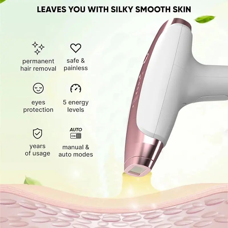 999999 Flash IPL Laser Hair Removal Convenient Home Device for Women Easy Hair Removal Painless Electric Hair Removal