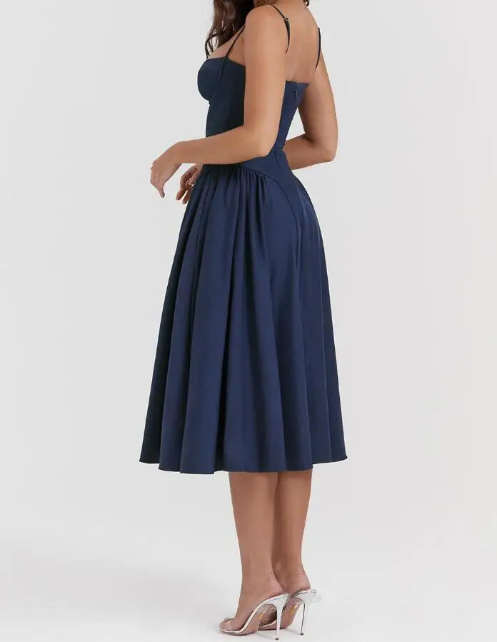 New Fashion Sexy Backless One Cut Collar Strap Solid Color Slim Fit Dress For Women,4 Colors