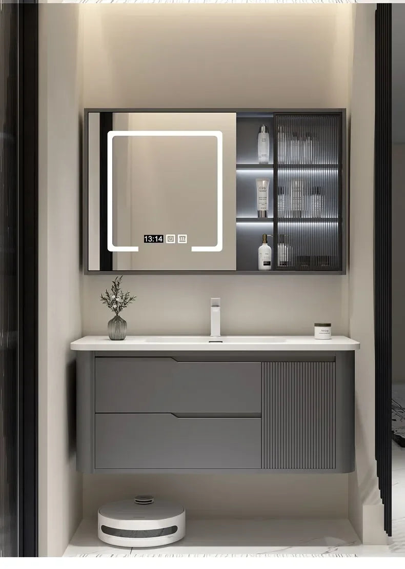 Modern Furniture Jewelry Bathroom Cabinet Storage Organizer Simple Shelves Space Saving Multipurpose Washbasin Makeup Vanity