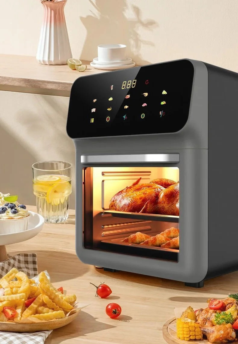 New Visual Air Fryer Household 220V 15L Large Capacity Air Fryer Oven Kitchen Appliance Freidoras De Aire