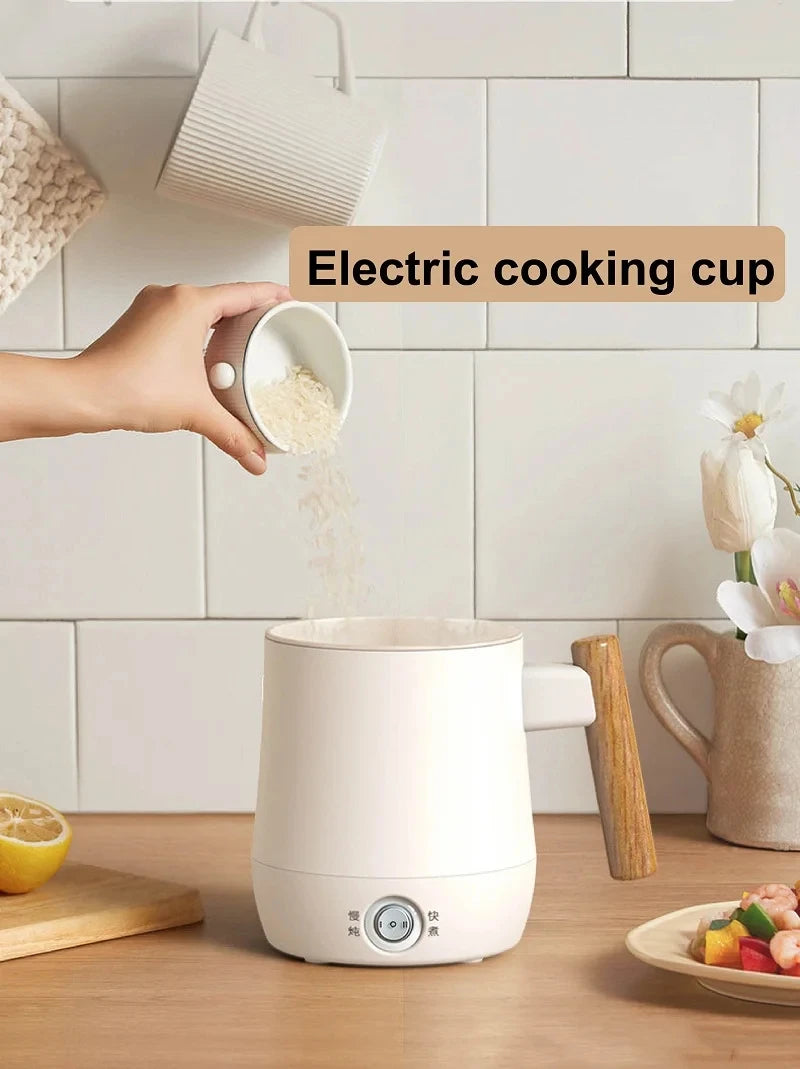 600ml Health Electric Kettle Travel Kettle Non-stick Rice Cooker Portable Noodle Cooker Quick Kettle Office Electric Hot Cup