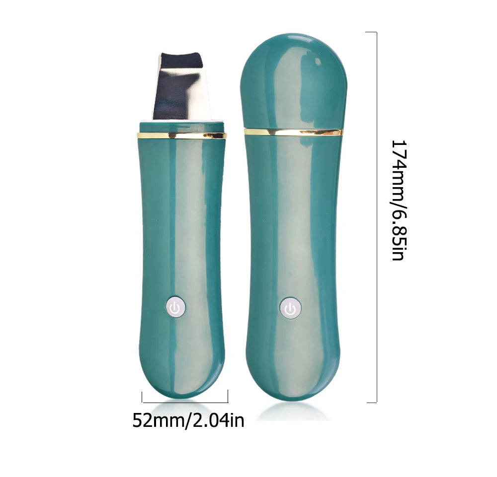 Ultrasonic Skin Scrubber Electric Facial Cleansing Pore Deep Cleanser Acne Blackhead Remover Peeling Shovel Device BeautyMachine