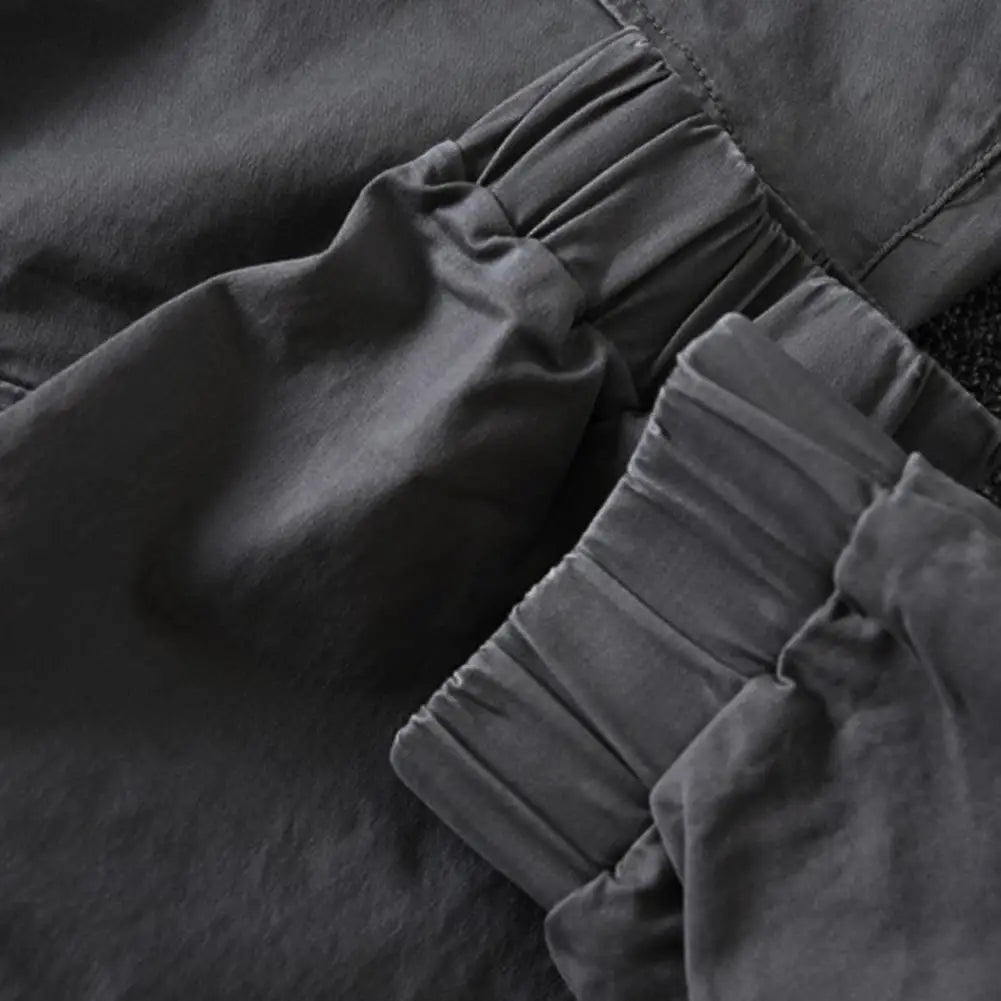 Popular Men Cargo Pants Spring Pure Color Slim Pants Skinny Sporty Men Pants for Party