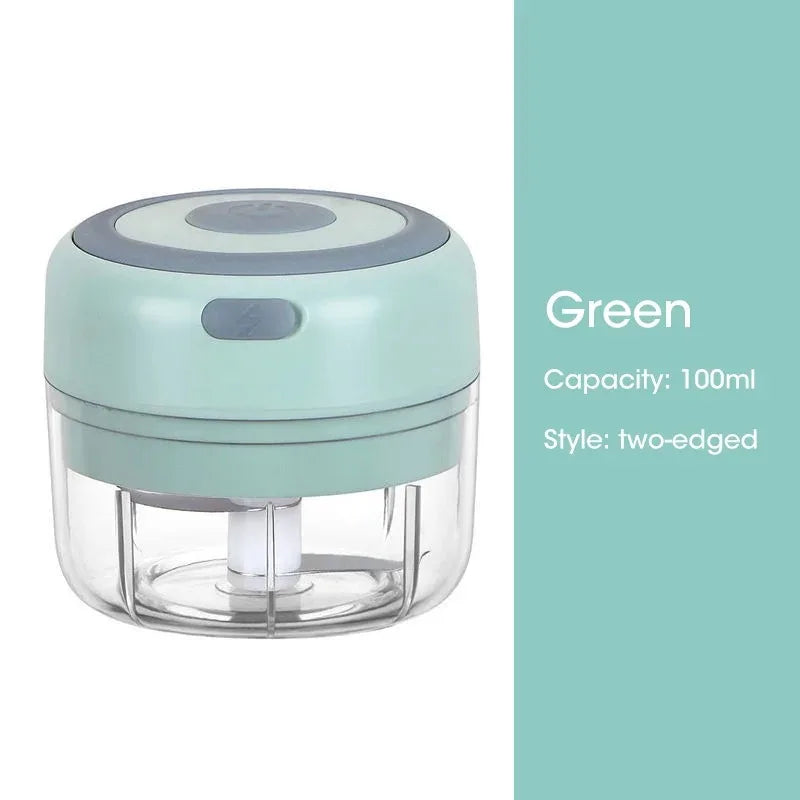 Electric Garlic Chopper 100/250ML Mini Portable Veggie Chopper Garlic Grinder Masher Onion Chopper Blender to Vegetable