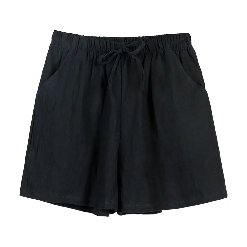 Summer Women Shorts Elastic High Waist Loose Drawstring Sport Jogging Homewear Short Pants Pajama Shorts