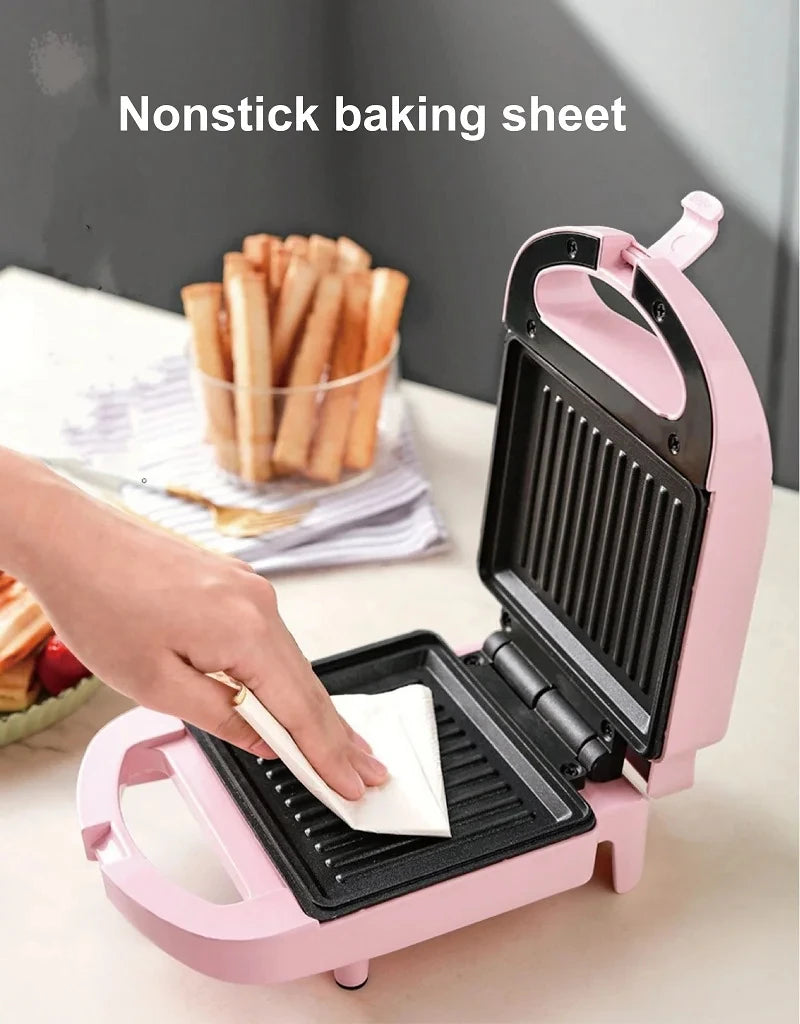650W Sandwich Maker Home Electric Waffle Maker Panini Bake Maker Fast Breakfast Maker Heating Toaster Kitchen Appliances 220V