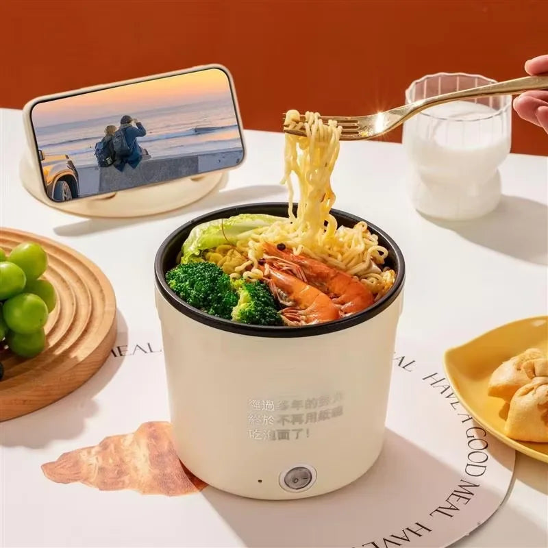 Multi-functional household electric steamer frying pan heater, suitable for students who cook porridge with rice in dormitory