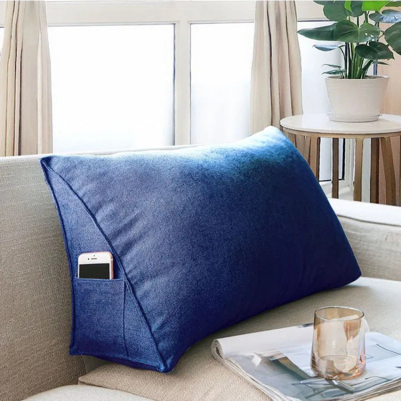 Office Sofa Bedside Back Cushion Cover Triangle Pillowcase TV Reading Lumbar Cushion Comfort Soft Bed Rest Decor Pillow Covers