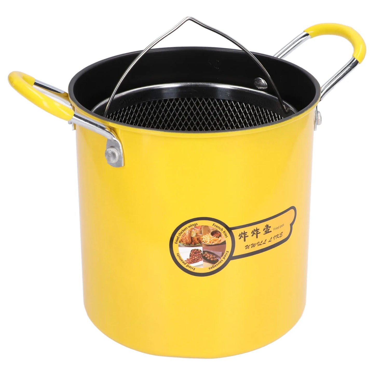 3L Deep Fryer Pot Frying Pot with Rack Lid Oil Filter Iron pot kitchen accessories Frying pan Fryer Fried chicken French fries