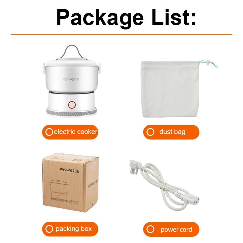 1.2L Mini Electric Cooker Portable Foldable Hot Pot Multicooker Split Type Pot for Dormitory Travel Cooking Noodle Fry Stew 220V