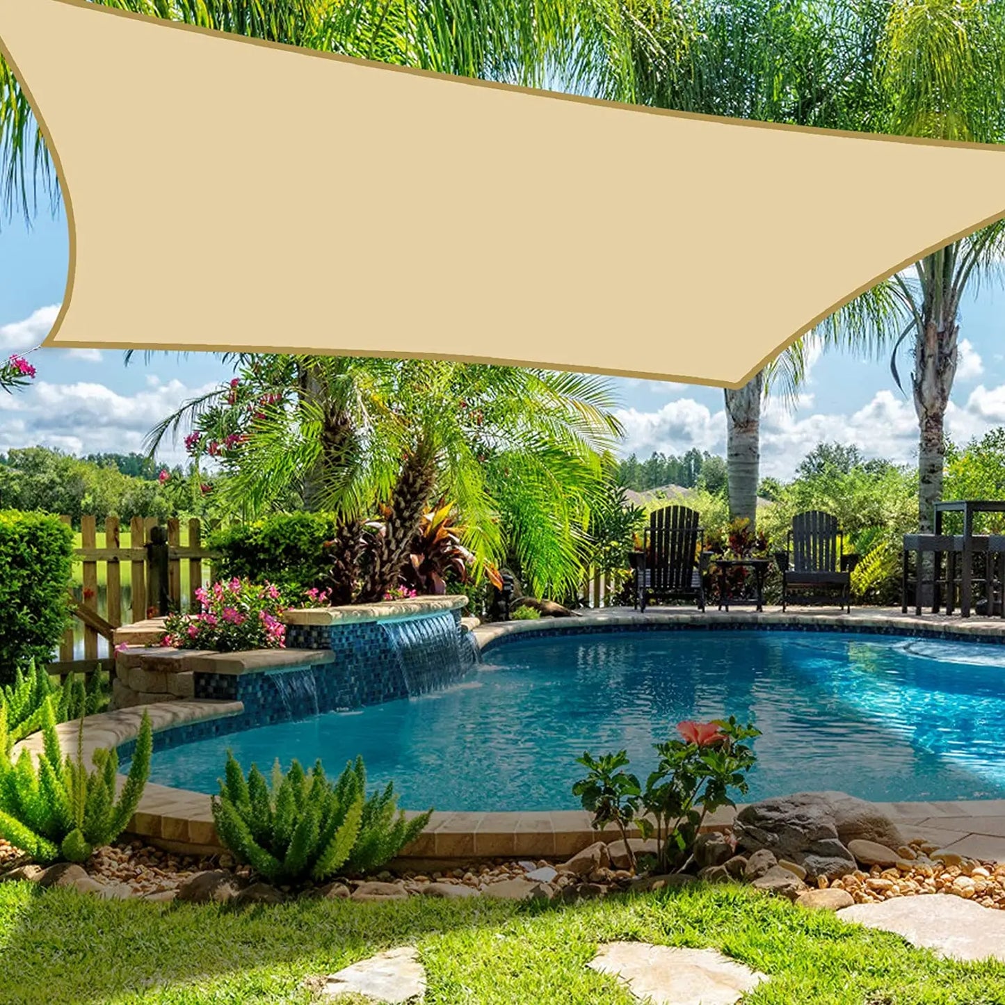 Waterproof Sun Shade Sail Canopy Rectangle UV Block Sun Shelter For Outdoor Garden Patio Backyard Terraza Awning Privacy Screen