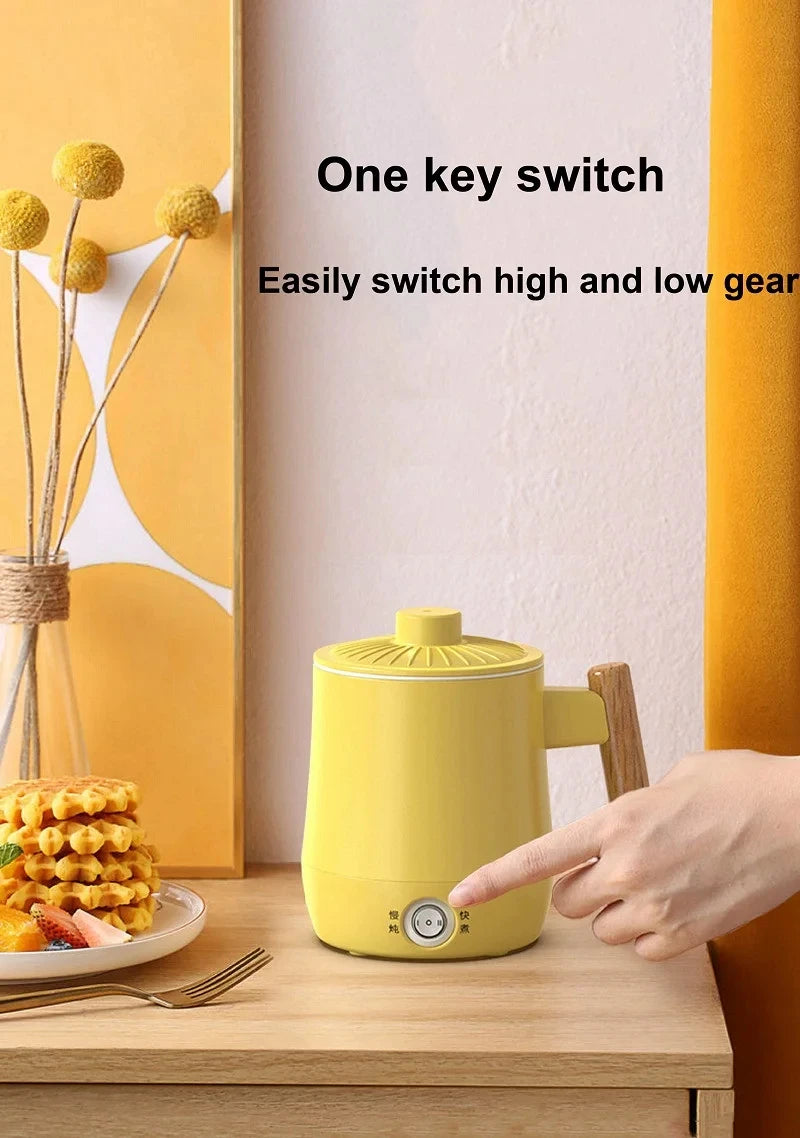 600ml Health Electric Kettle Travel Kettle Non-stick Rice Cooker Portable Noodle Cooker Quick Kettle Office Electric Hot Cup