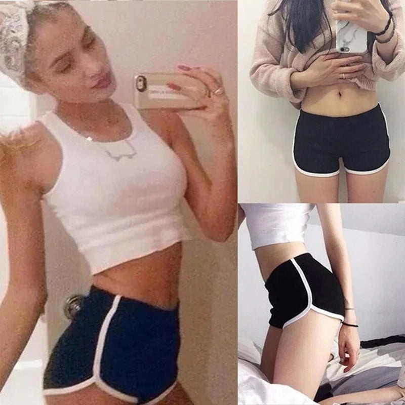 Sports Shorts Women Summer 2024 New Candy Color Anti Emptied Skinny Shorts Casual Lady Elastic Waist Beach Correndo Short Pants