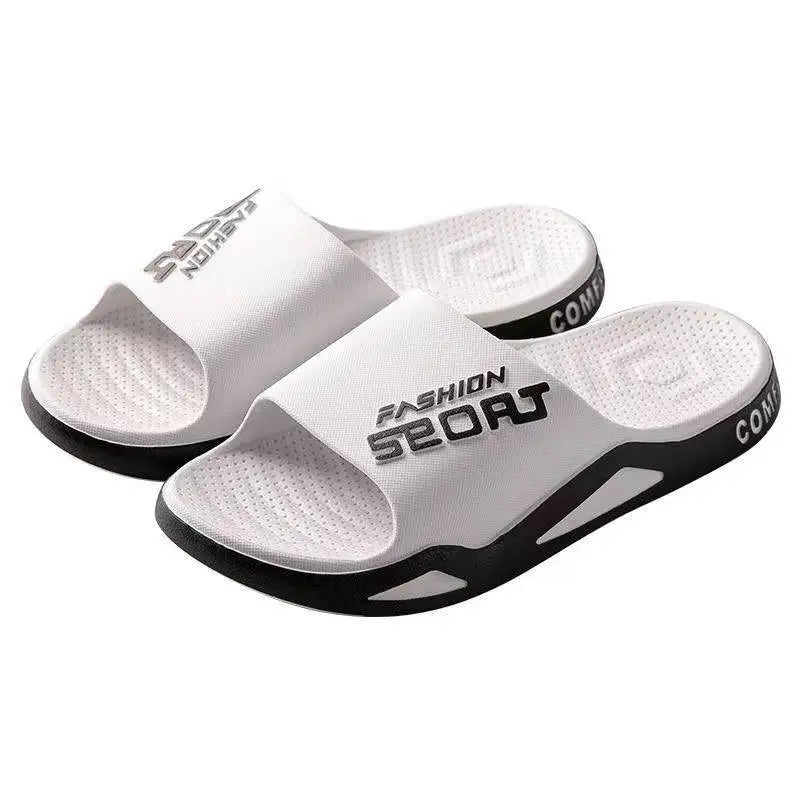 New Summer Soft Sole Slippers Fashion Personality Home Bathe Sandals Anti Slip Durable Men's Beach Outdoor Plus Size Flip Flops