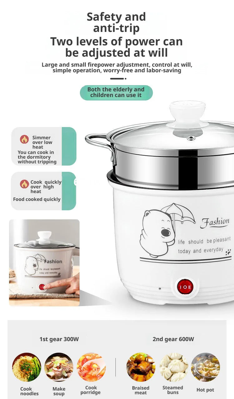 Student dormitory multifunction electric cooking pot for cooking noodles Electric Rice Cooker Machine kitchen acceesories
