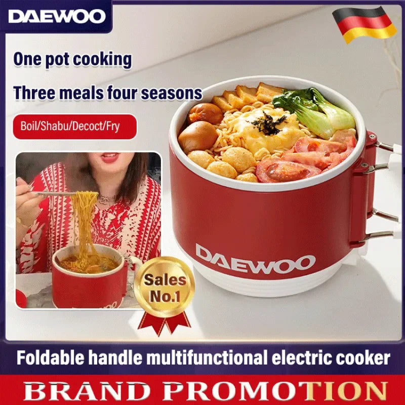 Multifunctional Electric Cooking Pot Household Dormitory Household Portable Small Instant Noodle Pot Cooking Noodles Hot Pot Wok