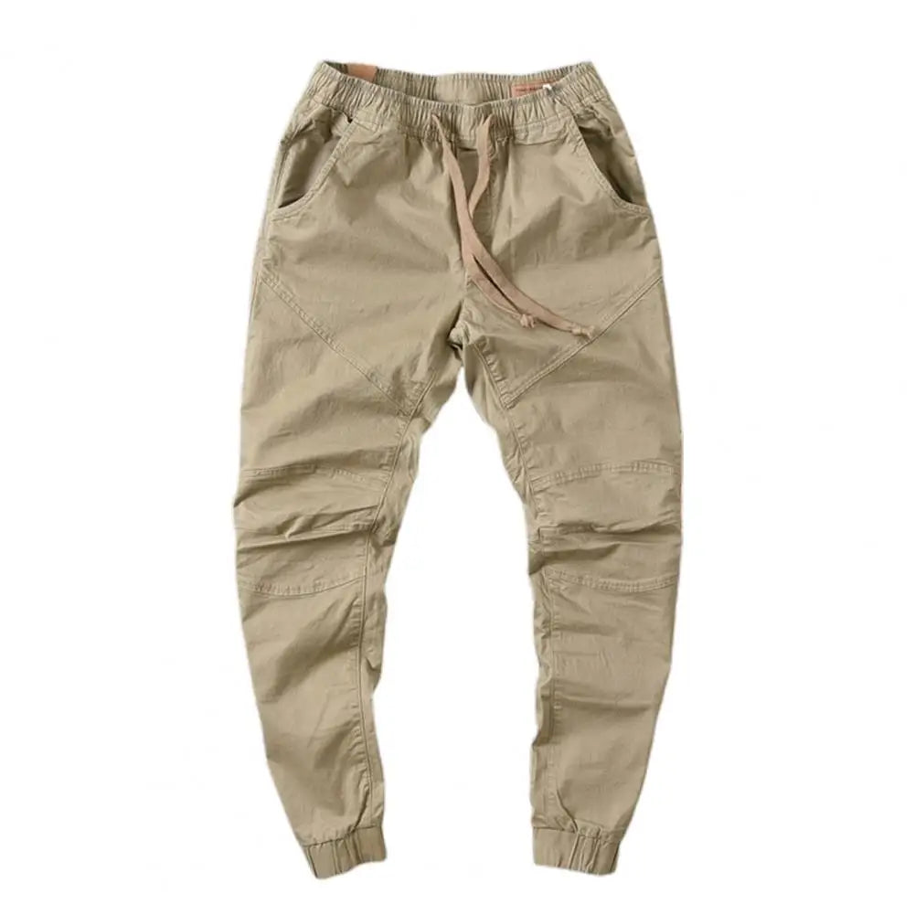 Popular Men Cargo Pants Spring Pure Color Slim Pants Skinny Sporty Men Pants for Party