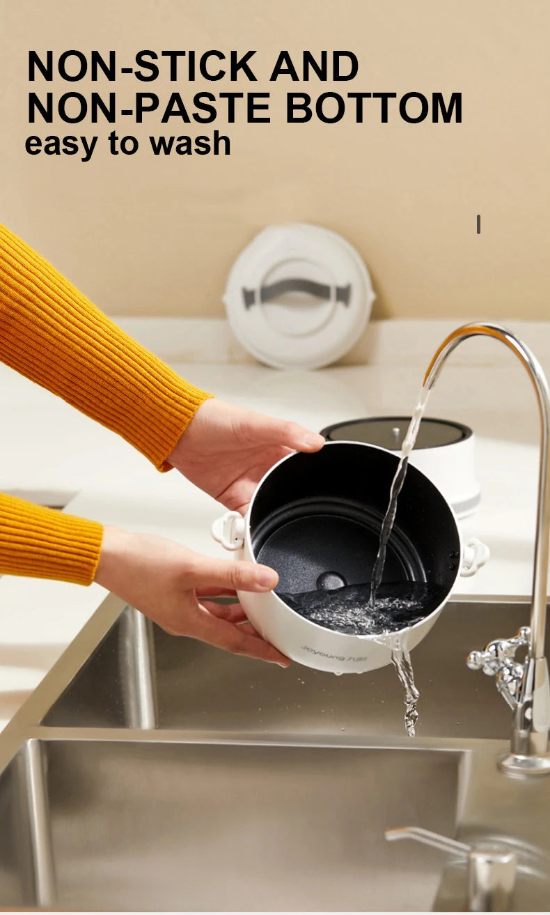 1.2L Mini Electric Cooker Portable Foldable Hot Pot Multicooker Split Type Pot for Dormitory Travel Cooking Noodle Fry Stew 220V