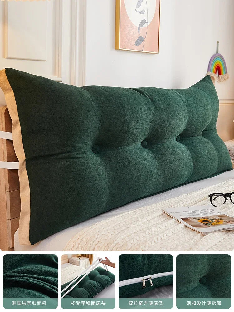 Bed Decoration Body Pillow Headboard Cushion Bedroom All-purpose The Artifact Supports The Waist Detachable and Washable