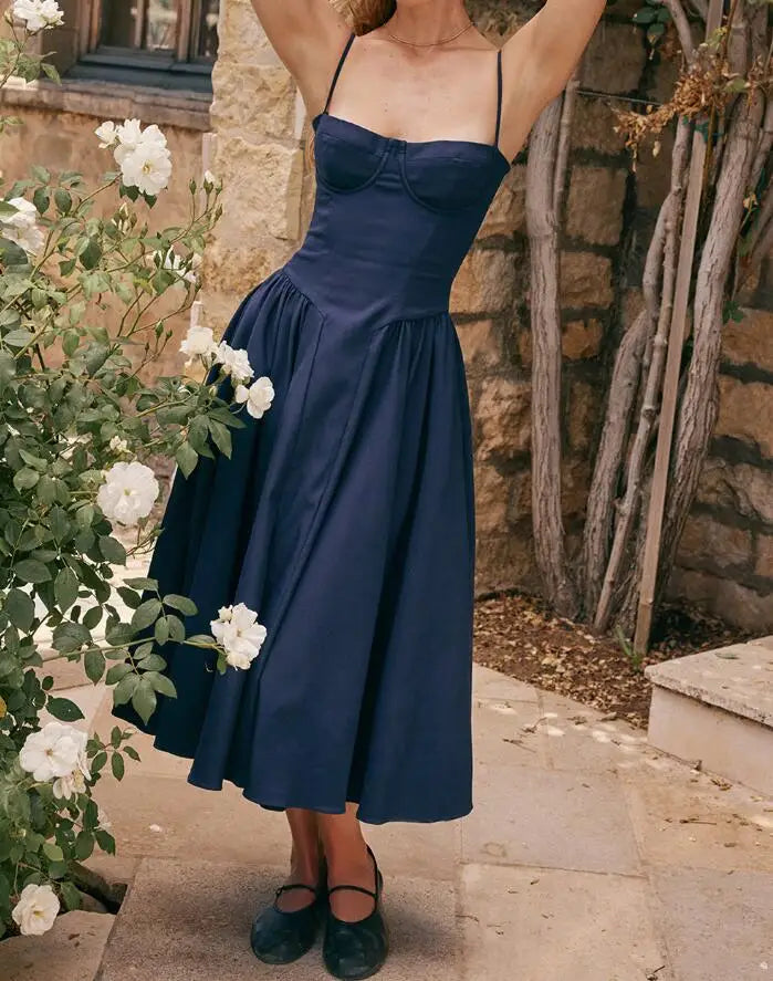 New Fashion Sexy Backless One Cut Collar Strap Solid Color Slim Fit Dress For Women,4 Colors