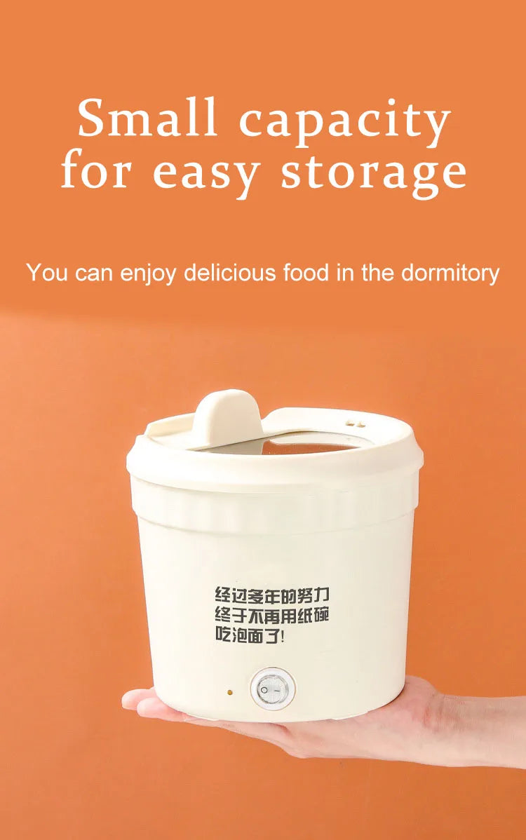 Multi-functional household electric steamer frying pan heater, suitable for students who cook porridge with rice in dormitory