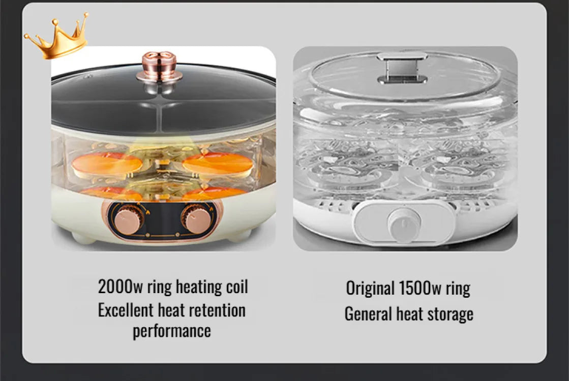 Electric Hot Home electric hot pot with separate controls Four-grid self-heating hot pot Split Mandarin Duck Pot Double-sex hot