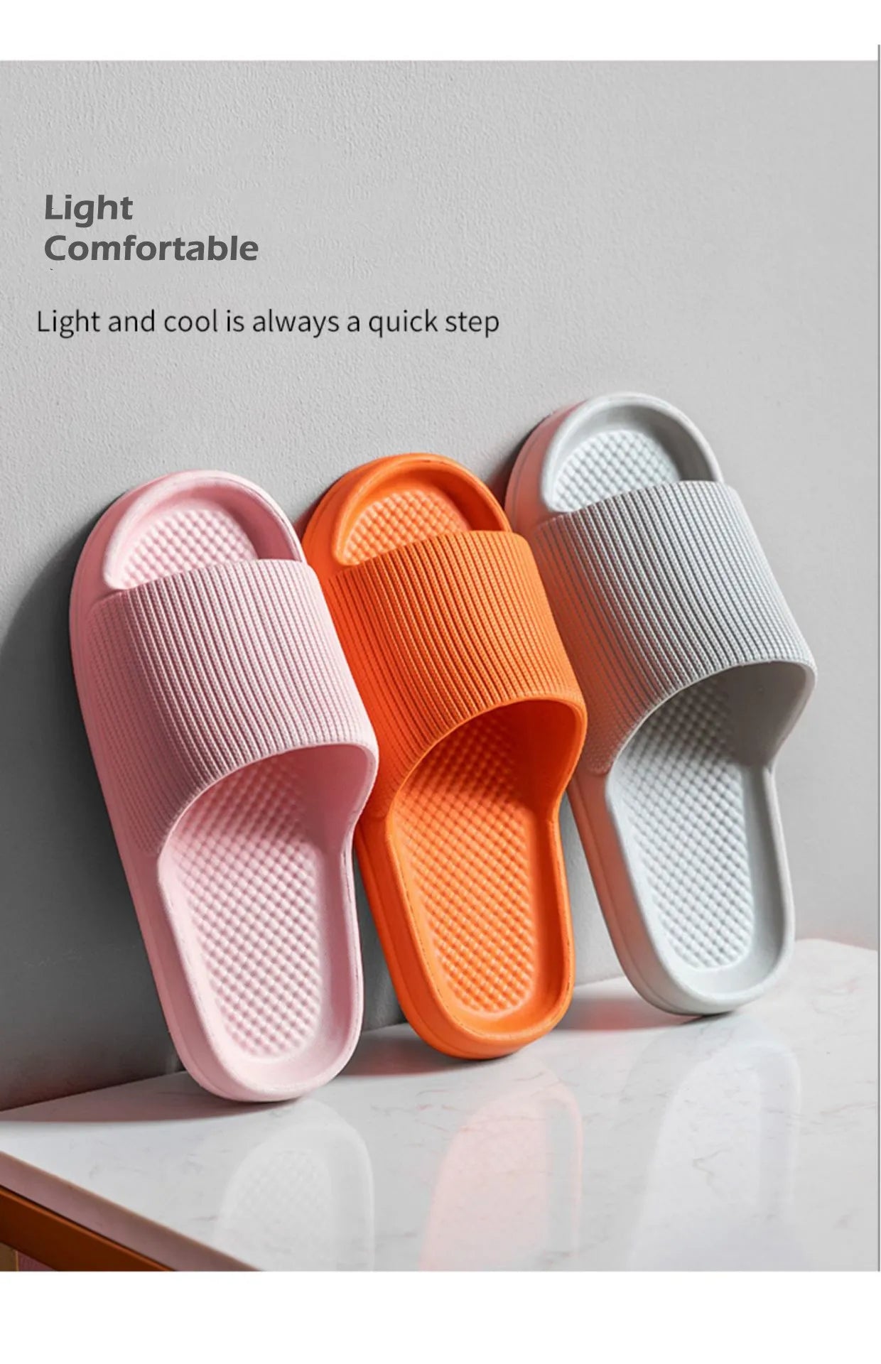 Big Size 47 48 New Fashion Men's Women's Slippers Light EVA Comfortable Home Bathroom Anti-Slip Flip-Flops Summer Beach Sandals