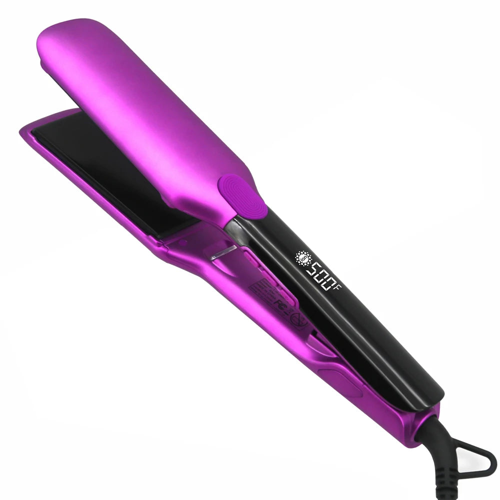 Plasma Hair Straightener Curler Keratin Treatment 250°C 500°F Vibrating Hair Flat Irons For Frizzy Hair Recovers Damage 110-240V