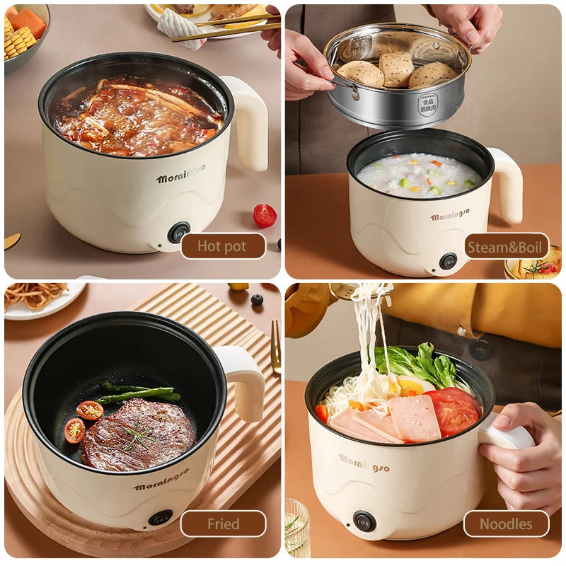 หม้อไฟฟ้าอเนกประสงค์ หม้อไฟฟ้าสำหรับทำอาหาร หม้อไฟฟ้าสำหรับทำอาหาร หม้อนึ่งไข่แบบชั้นเดียว/สองชั้น กระทะเคลือบสารกันติด