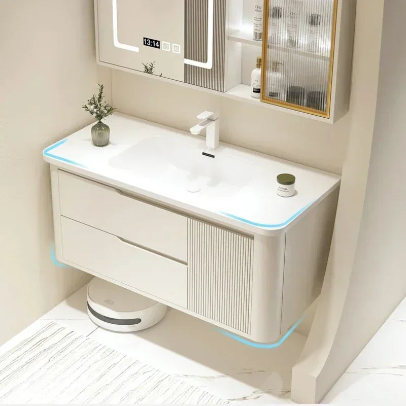 Modern Furniture Jewelry Bathroom Cabinet Storage Organizer Simple Shelves Space Saving Multipurpose Washbasin Makeup Vanity