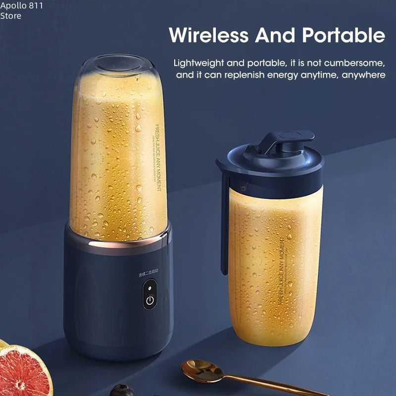 Portable Juicer turns fruits and vegetables into delicious juices A compact juicer designed for easy use and portable travel