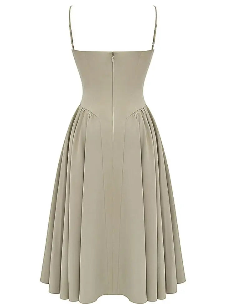 New Fashion Sexy Backless One Cut Collar Strap Solid Color Slim Fit Dress For Women,4 Colors