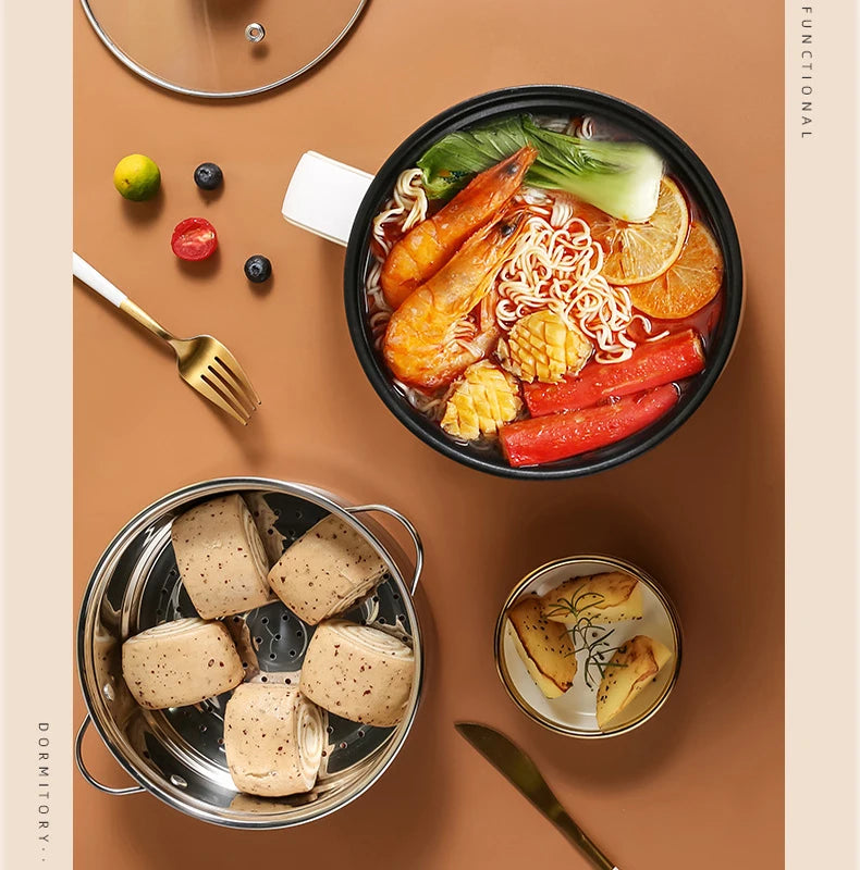 หม้อไฟฟ้าอเนกประสงค์ หม้อไฟฟ้าสำหรับทำอาหาร หม้อไฟฟ้าสำหรับทำอาหาร หม้อนึ่งไข่แบบชั้นเดียว/สองชั้น กระทะเคลือบสารกันติด