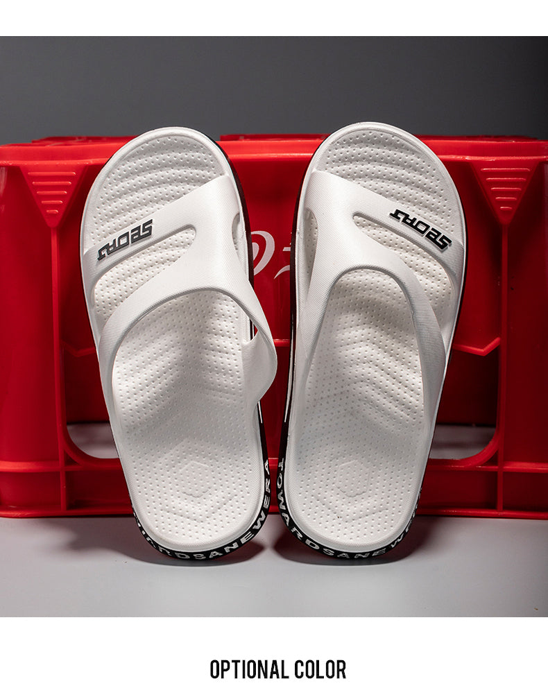 Slippers for men all seasons indoor home bathing sandals nonslip outdoor summer beach slippers wearesistant soft bottom slippers