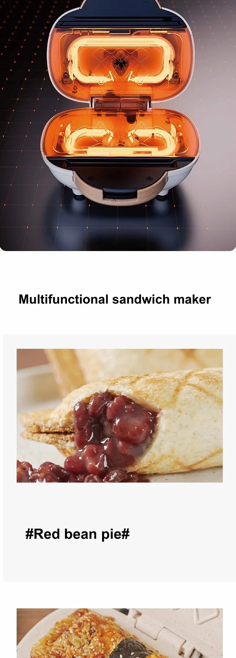 500W Sandwich Machine Fast Breakfast Machine Home Hot-pressed Toasted Non-stick Bread Mini Panini Machine Multi-function Toaster