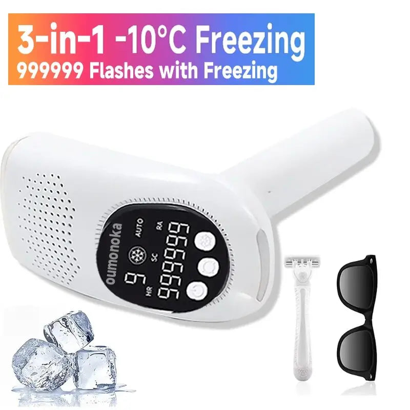 999999 Flash IPL Laser Hair Removal Convenient Home Device for Women Easy Hair Removal Painless Electric Hair Removal