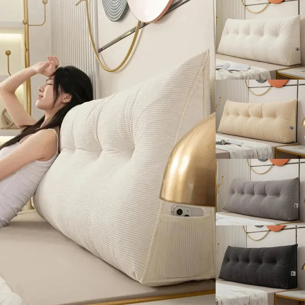 60x50x20/80x50x20cm Headboard Pillow Triangle Cushion Backrest Pain Relief Sofa Waist Cushion Wedge Sleeping Decorative Pillows
