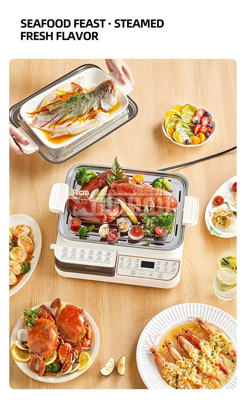 Three-layer Food Steamer Household Electric Steamer Multifunctional Large Capacity Breakfast Machine