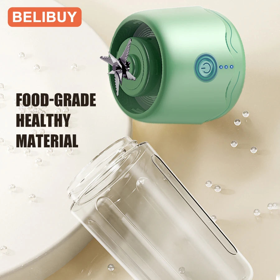 BELIBUY Mini Kitchen Blender Juicer Food Processing Machine Fruit and Vegetable Milk Blender Suitable for Outdoor Juice Cup