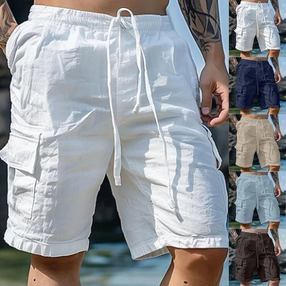 Men Loose Cargo Shorts With Pockets Fashion Beach Streetwear Sports Casual Shorts Running Short Pants