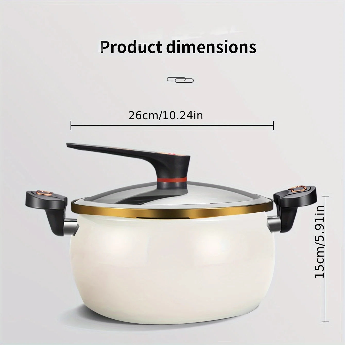 Multifunctional Large Capacity Kitchen Pot 8L Micro Pressure Large Stockpot Quick Cooking Locking Handle Stew Saucepan