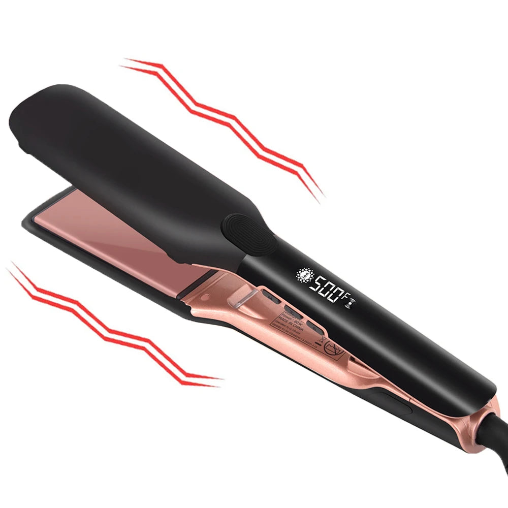 Plasma Hair Straightener Curler Keratin Treatment 250°C 500°F Vibrating Hair Flat Irons For Frizzy Hair Recovers Damage 110-240V